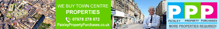 We buy Paisley town centre properties